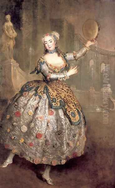 The Dancer Barbara Campanini 1745 Oil Painting by Antoine Pesne