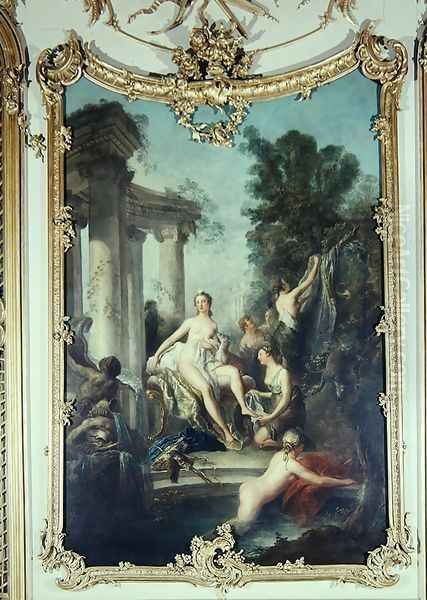 Diana and her Nymphs Bathing, 1747 Oil Painting by Antoine Pesne