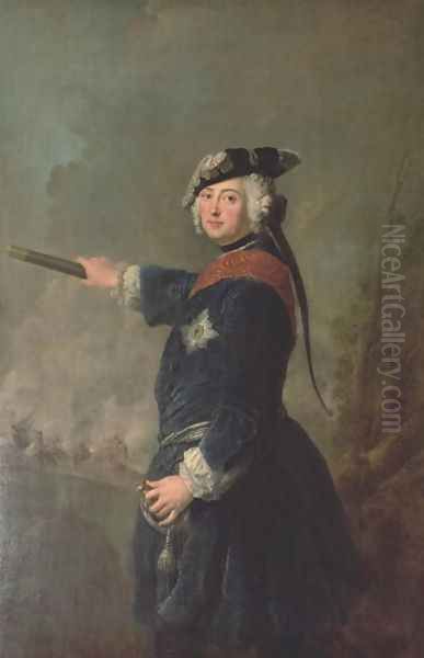 King Frederick II the Great of Prussia 1712-86 1746 Oil Painting by Antoine Pesne