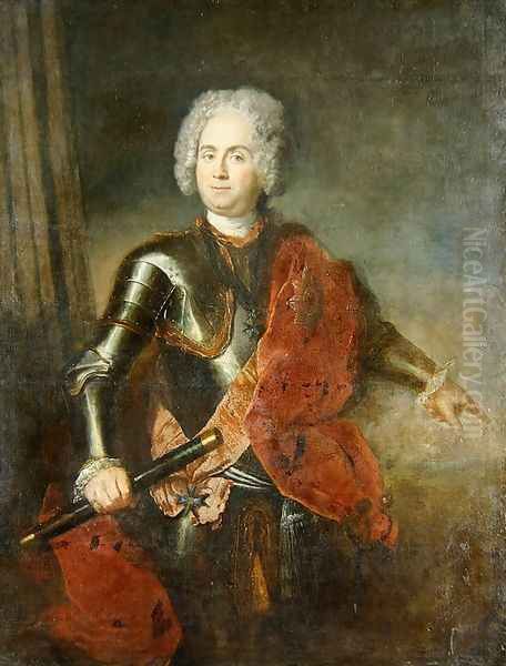 Graf von Schwerin Oil Painting by Antoine Pesne