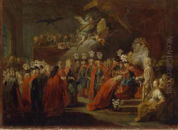 Founding of the Order of the Black Eagle Oil Painting by Antoine Pesne