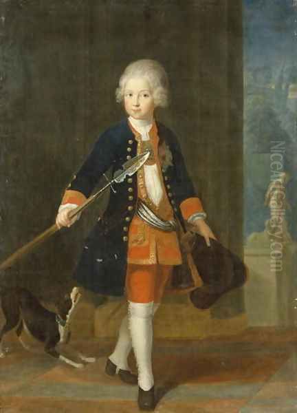 The Crown Prince Frederick II in his Corps de Cadets Oil Painting by Antoine Pesne