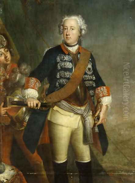 Frederick II as King Oil Painting by Antoine Pesne