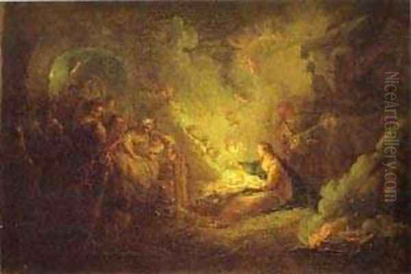 Birth Of Christ 1745 Oil Painting by Antoine Pesne