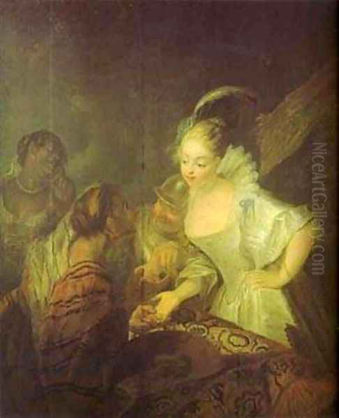 Fortune Teller 1710 Oil Painting by Antoine Pesne