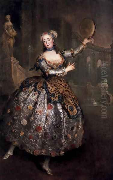 The Dancer Barbara Campanini Oil Painting by Antoine Pesne