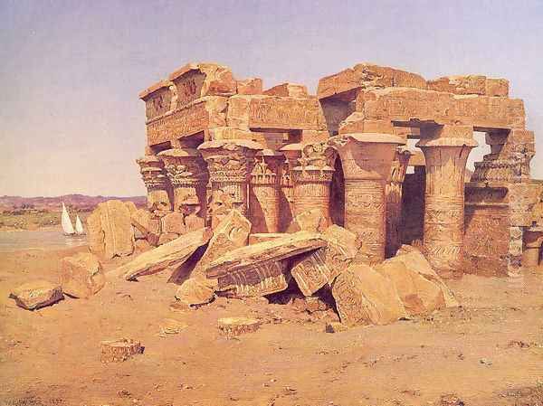 The Egyptian Temple of Kom-Ombo 1892 Oil Painting by Walter Launt Palmer