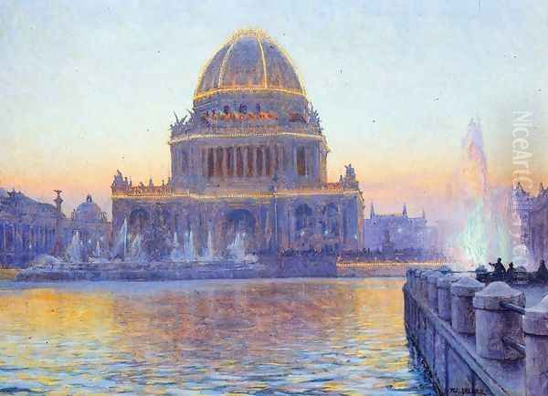 Twilight at the World's Columbian Exposition Oil Painting by Walter Launt Palmer