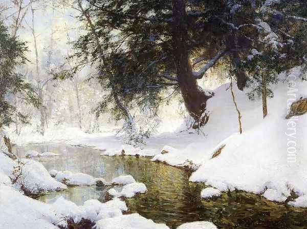 November Snow Oil Painting by Walter Launt Palmer