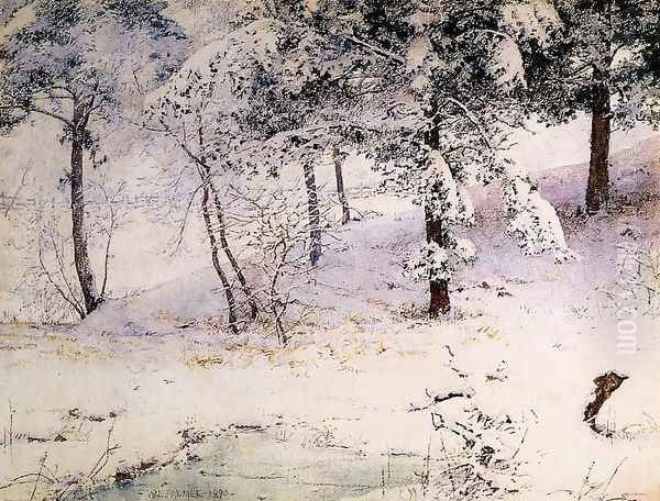 Snow Laden Oil Painting by Walter Launt Palmer