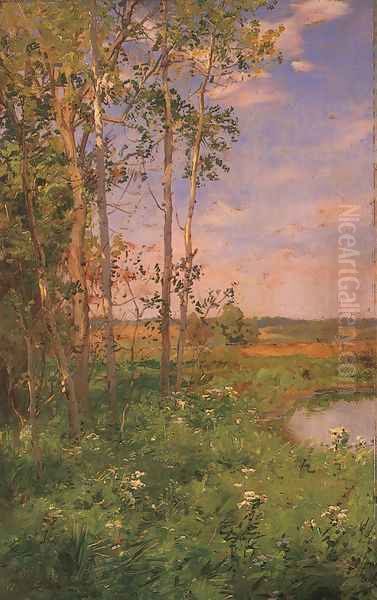 At the Edge of the Pond Oil Painting by Walter Launt Palmer