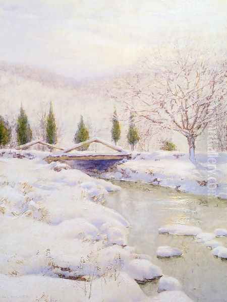 The Bridge, Winter Oil Painting by Walter Launt Palmer