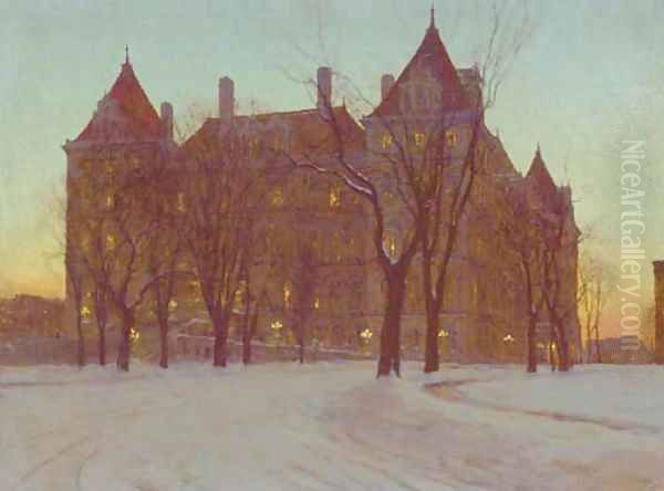 Albany State House Oil Painting by Walter Launt Palmer