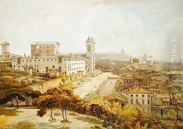 A View of Rome taken from the Pincio, 1776 Oil Painting by William Pars