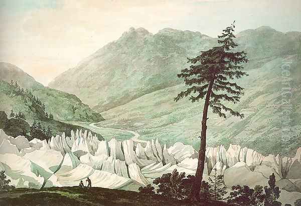 The Glacier of Grindelwald 1770 Oil Painting by William Pars