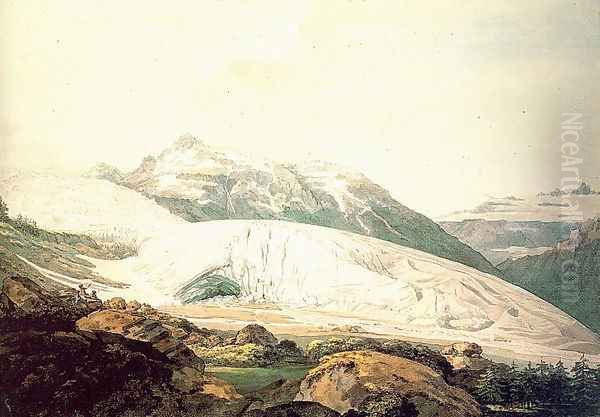 The Rhone Glacier and the Source of the Rhone 1770 Oil Painting by William Pars