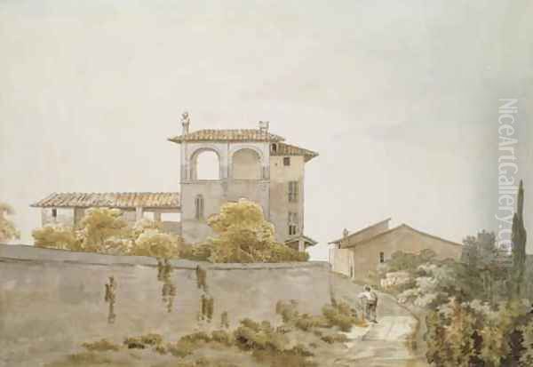 An Italian Villa Oil Painting by William Pars