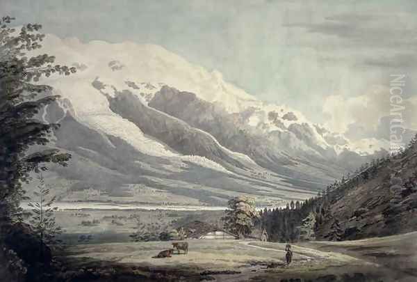 Chamonix valley Oil Painting by William Pars