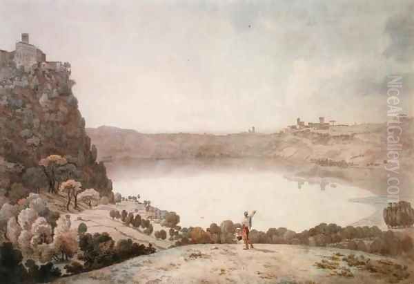 Lake Nemi Oil Painting by William Pars