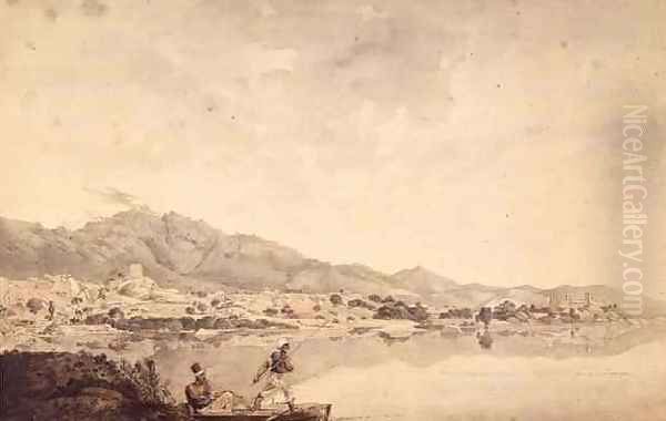 Crete remains at Heracleia under Latrius on Lake Baffi Oil Painting by William Pars