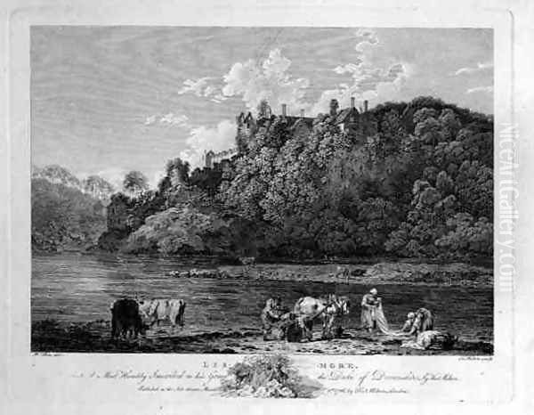 View of Lismore Castle, County Waterford, Ireland, engraved by Thomas Milton 1743-1827 1786 Oil Painting by William Pars