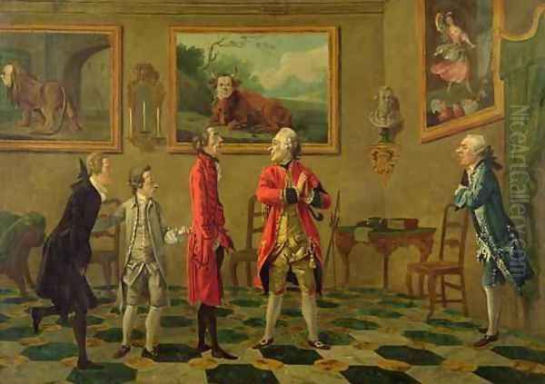 A Caricature Group in Florence, c.1760 Oil Painting by Thomas Patch