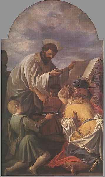 Saint Francis Xavier 1701 Oil Painting by Andrea Pozzo