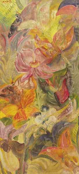 Butterflies In the Jungle 1933 Oil Painting by Jeno Paizs Goebel