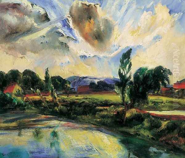 After the Storm After the Rain 1927 Oil Painting by Jeno Paizs Goebel