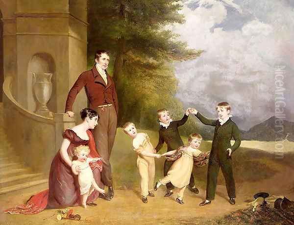 Portrait of George Granville Leveson-Gower and his Family Oil Painting by Thomas Phillips