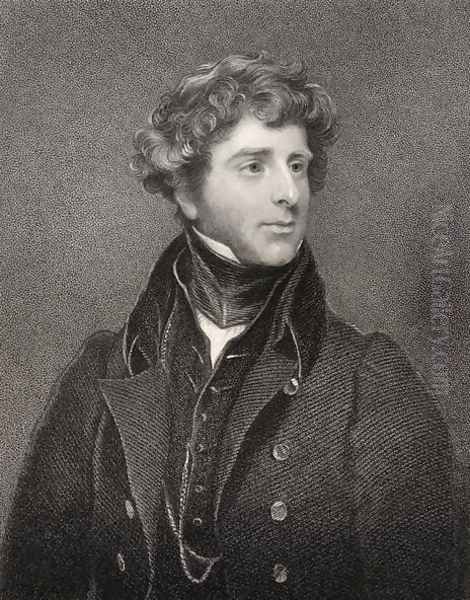 George James Agar-Ellis, 1st Baron Dover, engraved by E. Scriven 1775-1841, from National Portrait Gallery, volume II, published c.1835 Oil Painting by Thomas Phillips