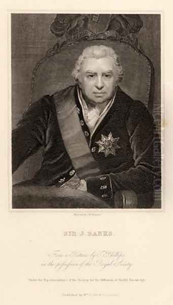 Sir Joseph Banks 1743-1820 Oil Painting by Thomas Phillips