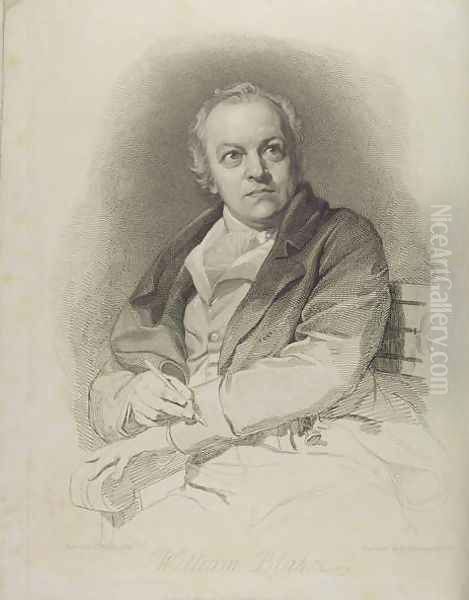 Portrait of William Blake, frontispiece from The Grave, A Poem by William Blake 1757-1827 engraved by Luigi Schiavonetti 1765-1810 1808 Oil Painting by Thomas Phillips