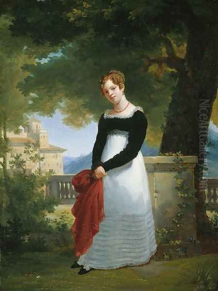 Portrait of Adélaïde-Sophie Cléret Oil Painting by Francois-Edouard Picot