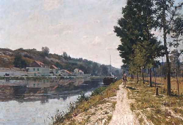 Banks of the Loing Oil Painting by William Lamb Picknell