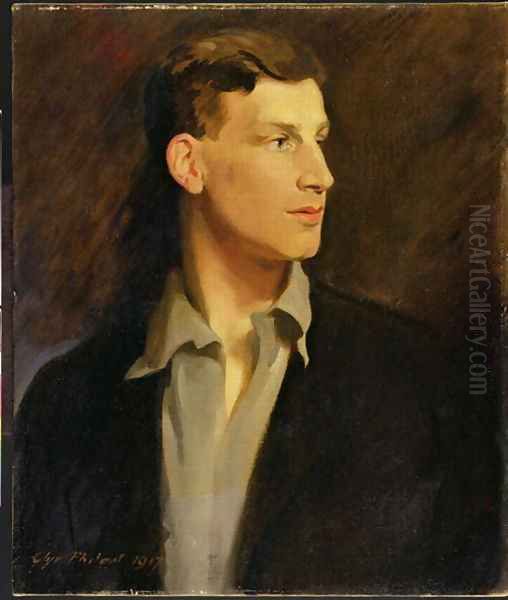 Portrait of Siegfried Sassoon 1886-1967 1917 Oil Painting by Glyn Warren Philpot