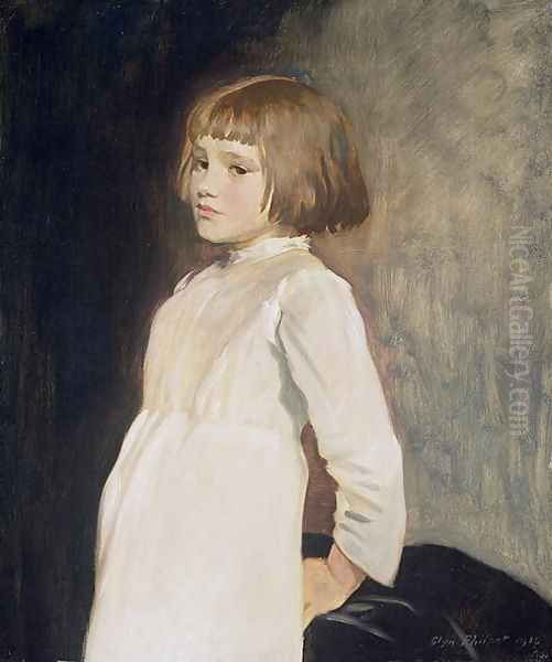 Gabrielle Cross, the Artists Niece, 1919 2 Oil Painting by Glyn Warren Philpot