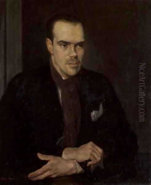 Portrait of Van Cox Oil Painting by Glyn Warren Philpot