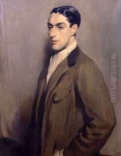 Portrait of Frank Meyer, c.1910 Oil Painting by Glyn Warren Philpot