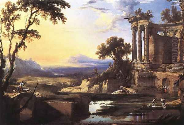 Landscape with Ruins Oil Painting by Pierre Patel