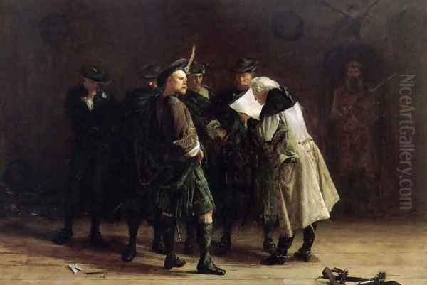 Jacobites 1745 Oil Painting by John Pettie