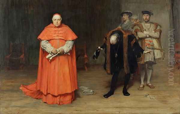 The Disgrace of Cardinal Wolsey 1475-1530 Oil Painting by John Pettie