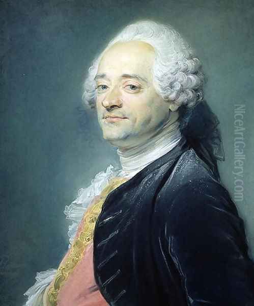 Portrait of Maurice Quentin de la Tour 1704-88, 1750 Oil Painting by Jean-Baptiste Perroneau