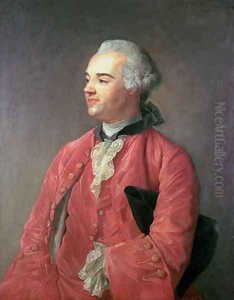 Portrait of Jacques Cazotte 1719-92 c.1760-65 Oil Painting by Jean-Baptiste Perroneau