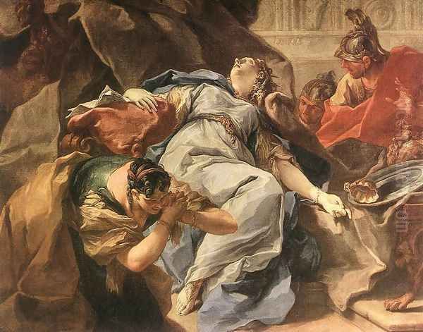 Death of Sophonisba Oil Painting by Giovanni Battista Pittoni the younger