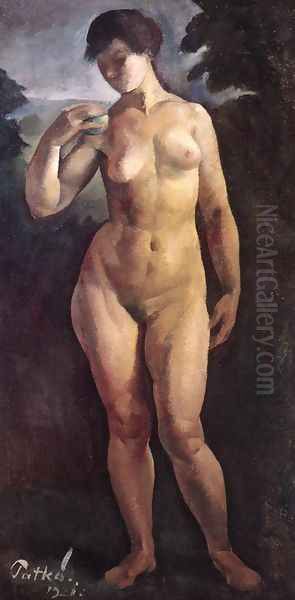 Nude 1921 Oil Painting by Karoly Patko