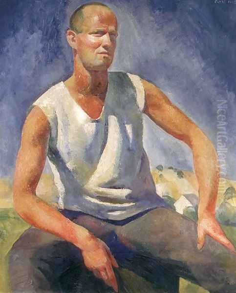 Self-portrait 1928 Oil Painting by Karoly Patko