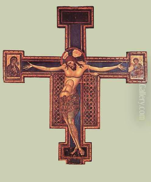 Crucifix (1) 1240s Oil Painting by Giunta Pisano