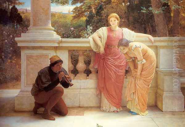 The Green Lizard Oil Painting by Charles E. Perugini