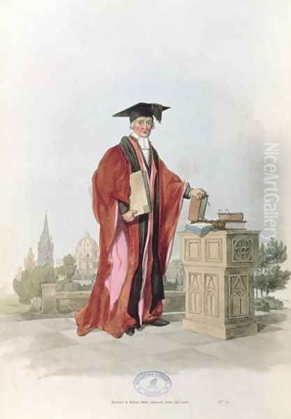 Doctor of Civil Law at Oxford University from Costume of Great Britain, 1805 Oil Painting by William Henry Pyne